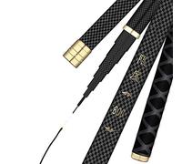 CañA De Pescar TelescóPica Super Light Hard Carbon Fiber Hand Fishing Pole Telescopic Fishing Rod 2.7M-10M Two Kinds of Hardness(1/9 and 2/8) Are Available para Pesca En Agua Dulce Y Mar(3.6M)