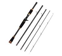 Caña de r de Fibra de Carbono,Caña de señuelo de - de r portátil de Viaje con de r Ligera | de r extraíble de Alta sensibilidad de 2,1 Metros para Trucha, lucioperca y de Caballo