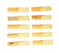 Caña de Saxofón, Fácil de Tocar Caña de Saxofón Alto Tradicional 10 Piezas Luz de Voz de Color Madera para Instrumentos Musicales (Talla 3)