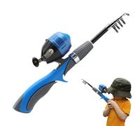 Caña para niños - Equipamiento de acero plegable | Caña de telescopio - Para niños y niñas principiantes, Pascua, cumpleaños, Navidad, Año Nuevo Interior