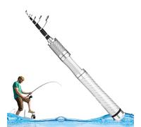 Caña telescópica - Caña de Pescar compacta y telescópica | Caña de lanzar con señuelos práctica y retráctil, Equipo Ligero de Viaje para la en la Playa y en el Arroyo