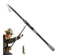 Caña telescópica extensible portátil con anillos guía de cerámica sensibles viaje ligero carbono para capturar peces