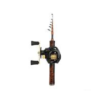 Caña telescópica ultraligera de 1,5 m con carrete mecánico, confirmación de clic y rendimiento optimizado de flujo (giro de 1,5 m)