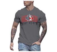 Canadá 51st State Camiseta de manga corta para hombre - Hace que Estados Unidos Canadá vuelva a ser genial con diseño patriótico, gris, M