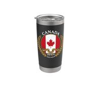 Canadá A Mari Usque Ad Mare Est 1867 Crest Vaso térmico de acero inoxidable de doble pared