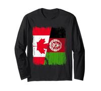 Canadá Afganistán Media Bandera Canadiense Afgano Heritage Manga Larga