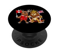 Canadá Bandera Británica Reino Unido Gran Bretaña Herencia PopSockets PopGrip Adhesivo