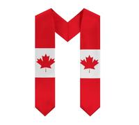 Canadá Bandera canadiense 1 Estola de graduación Chal de graduación Banda para estudiante graduado en el extranjero Estudios internacionales 2026 Chales gruesos Decoración Regalo