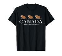 Canada Beaver Walking Club Vintage Hiking Canadian Souvenir Camiseta