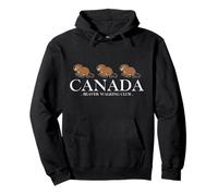 Canada Beaver Walking Club Vintage Hiking Canadian Souvenir Sudadera con Capucha
