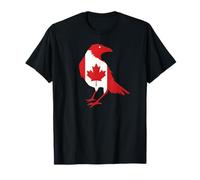 Canada Cuervo Silueta Canadiense Orgullo Amante de Aves Camiseta