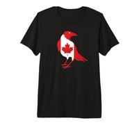 Canada Cuervo Silueta Canadiense Orgullo Amante de Aves Camiseta Premium