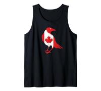 Canada Cuervo Silueta Canadiense Orgullo Amante de Aves Camiseta sin Mangas