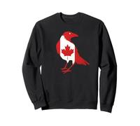Canada Cuervo Silueta Canadiense Orgullo Amante de Aves Sudadera