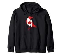 Canada Cuervo Silueta Canadiense Orgullo Amante de Aves Sudadera con Capucha