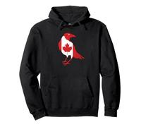 Canada Cuervo Silueta Canadiense Orgullo Amante de Aves Sudadera con Capucha