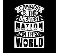 Canadá es la nación más grande del mundo. Citas tipográficas del Día de Canadá. Pegatinas de pared 50.4x73.6cm No daña la superficie de la pared Blanco