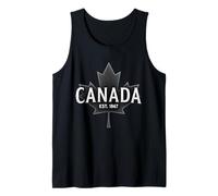 Canadá Est. 1867 Clásico Hoja de Arce Patrimonio Canadiense Camiseta sin Mangas