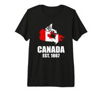 Canada EST 1867 Mapa de Canadá Bandera de Canadá Camiseta Premium