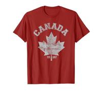 Canadá EST 1867 Maple Leaf Vintage Bandera de Canadá Amor Camiseta