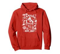 Canadá EST. 1867 True North, Strong & Free! Patrimonio Mapa Arte Sudadera con Capucha