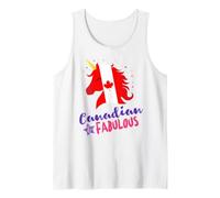 Canada Flag for Her Canadian Unicorn Camiseta sin Mangas