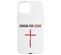 Canada for Jesus - Canadian Flag Cross Revival Graphic Carcasa para iPhone 15 Plus