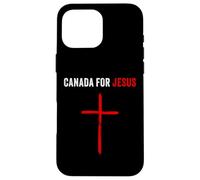 Canada for Jesus - Canadian Flag Cross Revival Graphic Carcasa para iPhone 16 Pro MAX