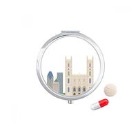 Canadá Landmark y City Church Travel bolsillo píldora caso medicina dispensador espejo regalo caja de almacenamiento
