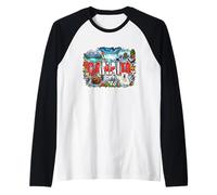 Canada Polar Bear Beaver Meme señalando - Recuerdo Canadiense Camiseta Manga Raglan