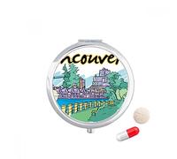 Canadá sabor Vancouver histórica foto Travel bolsillo píldora caso medicina dispensador espejo regalo caja de almacenamiento
