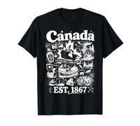 Canadá True North Strong & Gratis Vintage Art Collage EST Camiseta