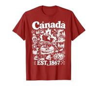 Canadá True North Strong & Gratis Vintage Art Collage EST Camiseta
