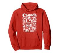 Canadá True North Strong & Gratis Vintage Art Collage EST Sudadera con Capucha