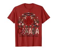 Canadá Verdadero Norte Fuerte y Libre Arte Folclórico Hoja de Arce Camiseta