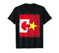 Canadá Vietnam Media Bandera Historia Vietnamita Canadiense Camiseta