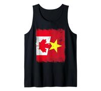Canadá Vietnam Media Bandera Historia Vietnamita Canadiense Camiseta sin Mangas