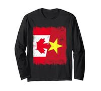 Canadá Vietnam Media Bandera Historia Vietnamita Canadiense Manga Larga