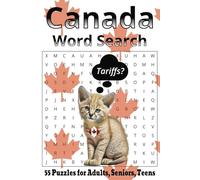 Canada Word Search: 55 easy to read word puzzles | Great gift for travel, birthdays, vacations | Seniors, Adults, All Ages