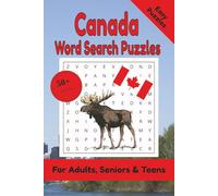 Canada Word Search Puzzle: 50+ Puzzles Word Search Easy to Read about Canada and More | 6x9 inches, 110 pages | Gift for Canada, Countries & Traveling Lover