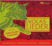 Canadian Brass - Volkslieder. Mélodies et lieder populaires arrangés pour ensemble de cuivres et choeur. Breiding.