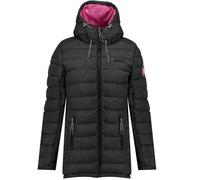 Canadian Peak Astaneak Lady - Chaqueta Mujer Cálida Esqui - Abrigo Para Mujeres Con Capucha Sintética - Parka Elegante A Prueba De Viento - Otono Invierno Primavera (Gris Oscuro L)