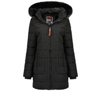 Canadian Peak Braceleak Lady - Chaqueta Mujer Cálida Esqui - Abrigo Para Mujeres Con Capucha Sintética - Parka Elegante A Prueba De Viento - Otono Invierno Primavera (Negro L)