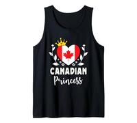 Canadian Princess Canada Flag Proud Canadian Girl Camiseta sin Mangas