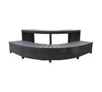 CANADIAN SPA CO. Escaleras de Esquina para spas y bañeras de hidromasaje cuadradas, colección de Muebles de Borde, de Piscina de plástico con Aspecto de Madera, Antideslizantes y Resistentes
