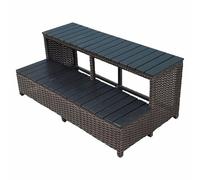 CANADIAN SPA CO. Escaleras para Piscinas Escalones para Piscinas, 130 cm, Escalones para spas y jacuzzis Cuadrados, colección de Muebles de a Bordo, plástico con Aspecto de Madera y ratán