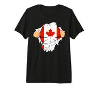 Canadian Superhero Canada Flag Patriot Gift Camiseta Premium