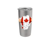 Canadian Superhero Canada Flag Patriot Gift Vaso térmico de acero inoxidable de doble pared