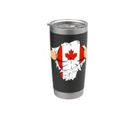 Canadian Superhero Canada Flag Patriot Gift Vaso térmico de acero inoxidable de doble pared
