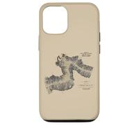 Canadian Train Railway - Vintage Pacific Route Map Carcasa para iPhone 12/12 Pro